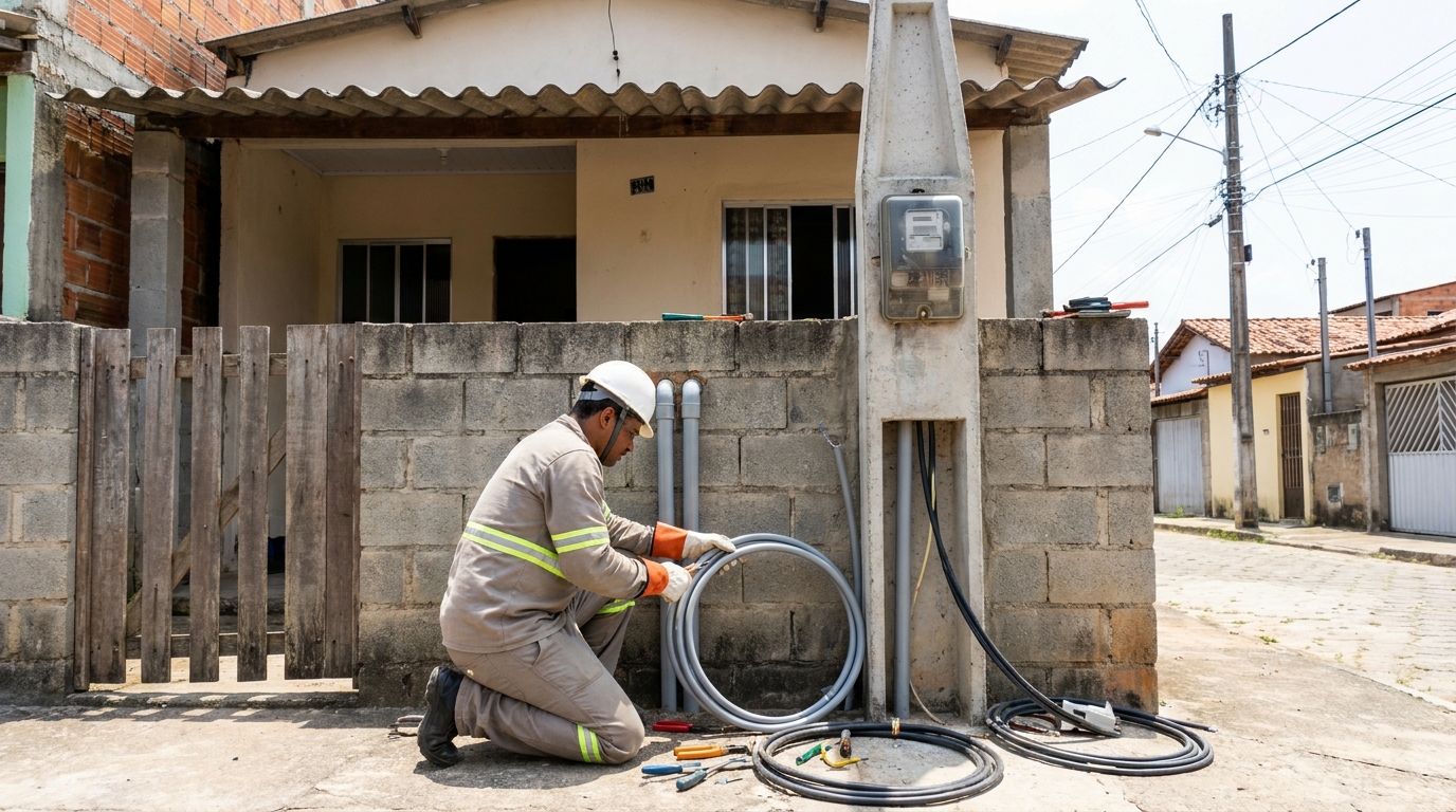 Instalacao de padrao de energia residencial em Volta Redonda‑RJ
