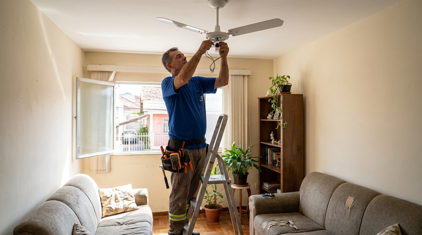 Instalacao de ventilador de teto em Volta Redonda‑RJ
