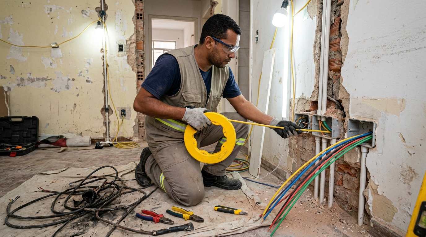 Troca de fiacao eletrica profissional em Volta Redonda‑RJ