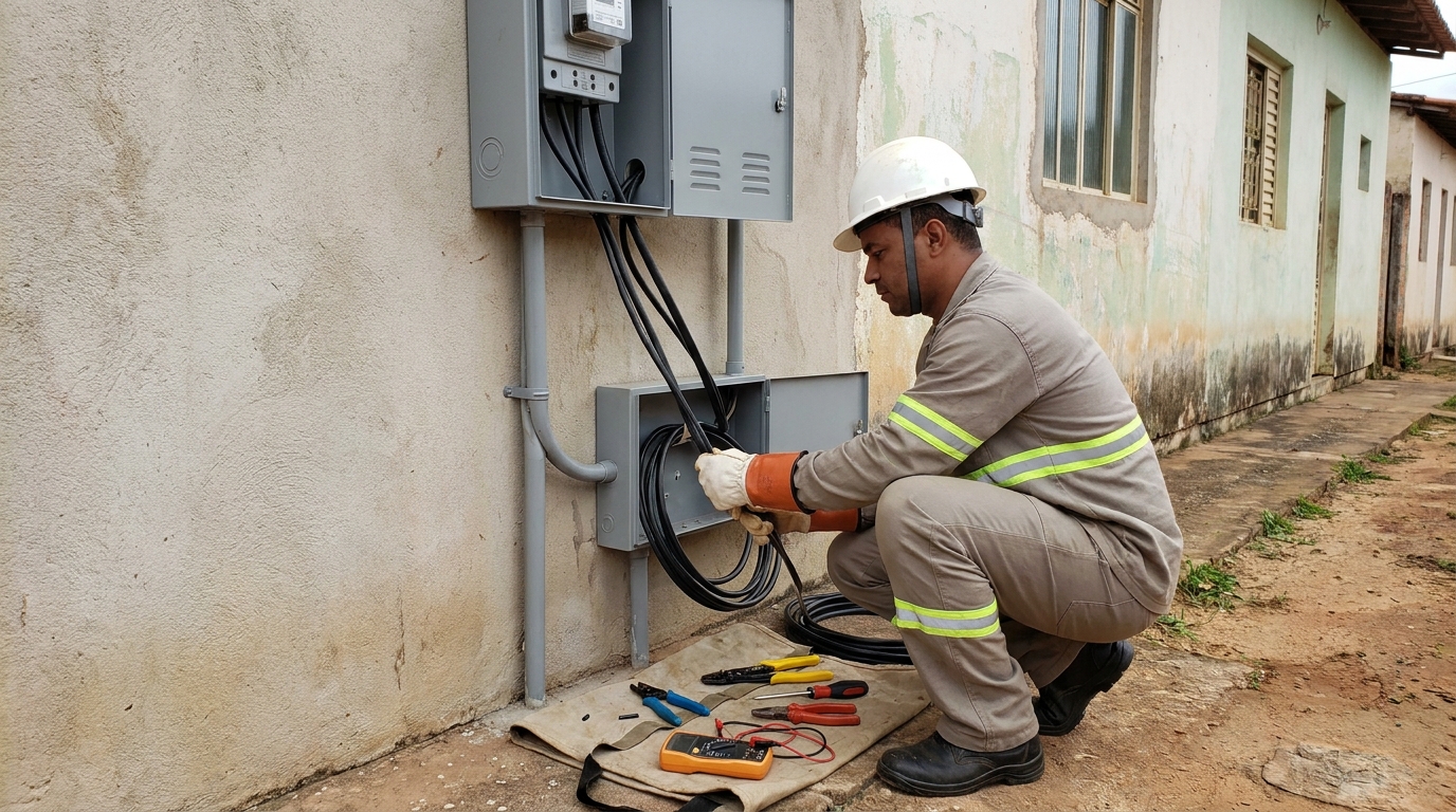 Troca de padrao de energia em Volta Redonda‑RJ